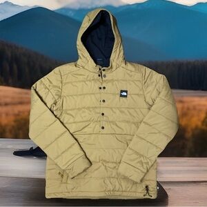 The North Face Men's Beige Hooded Puffer Jacket